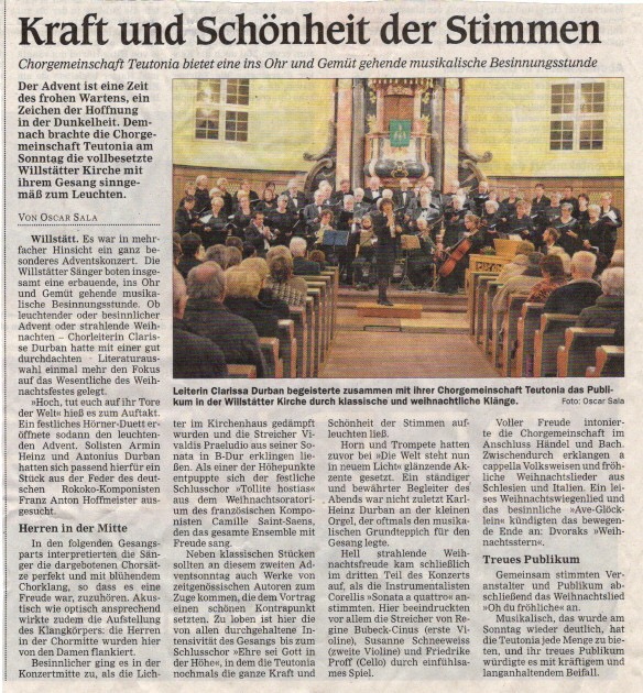 Pressekritik – Adventskonzert 2011